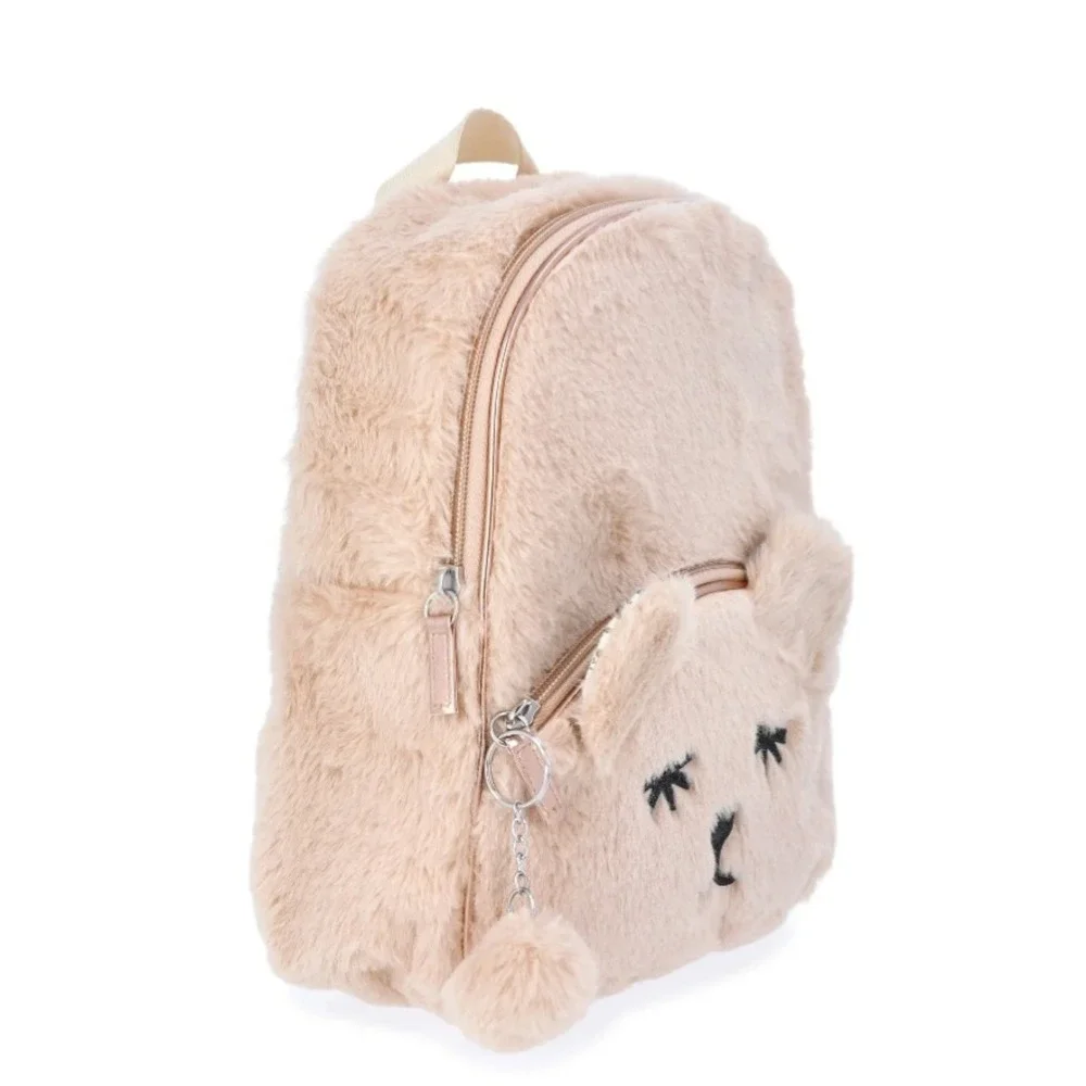 Wonder nation faux fur bear mini backpack NEW